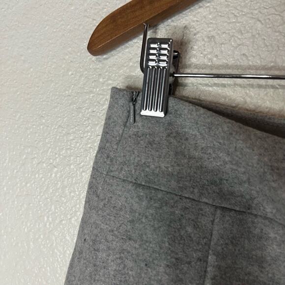 WEEKEND MaxMara Womens 6 Grey Embroidered Virgin Wool Tiered Floral Skirt - Picture 5 of 6